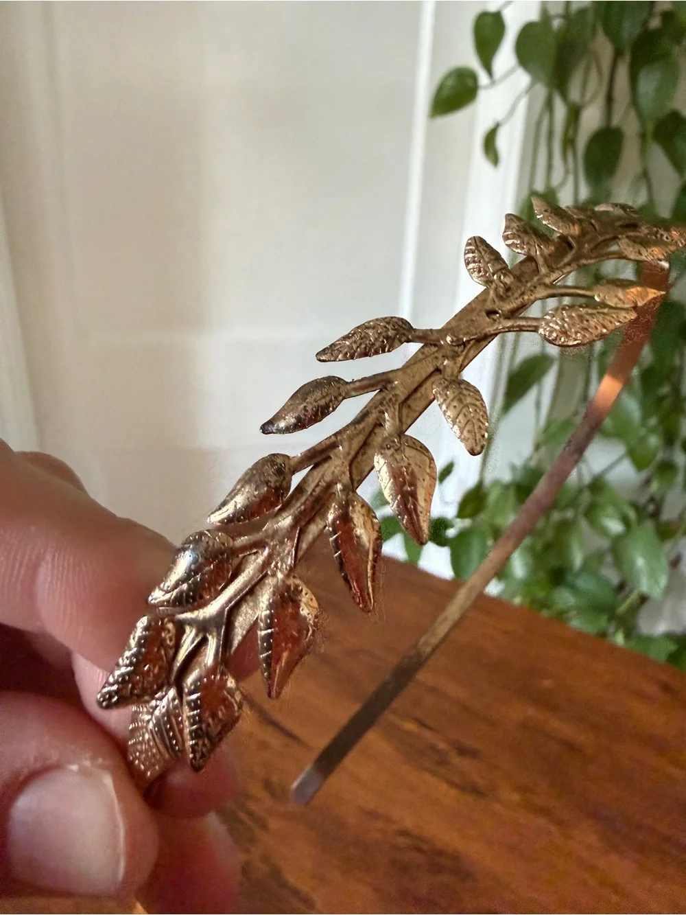 Gold Leaf Accent Headband - Women Accessories
